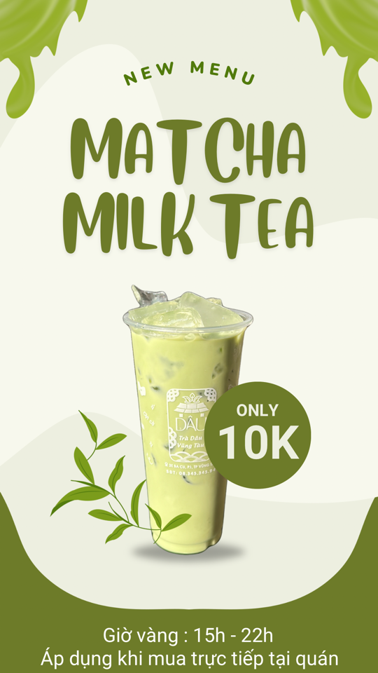 Trà Sữa Matcha TC-duoc-ban-tai-Trà Dâu Vũng Tàu