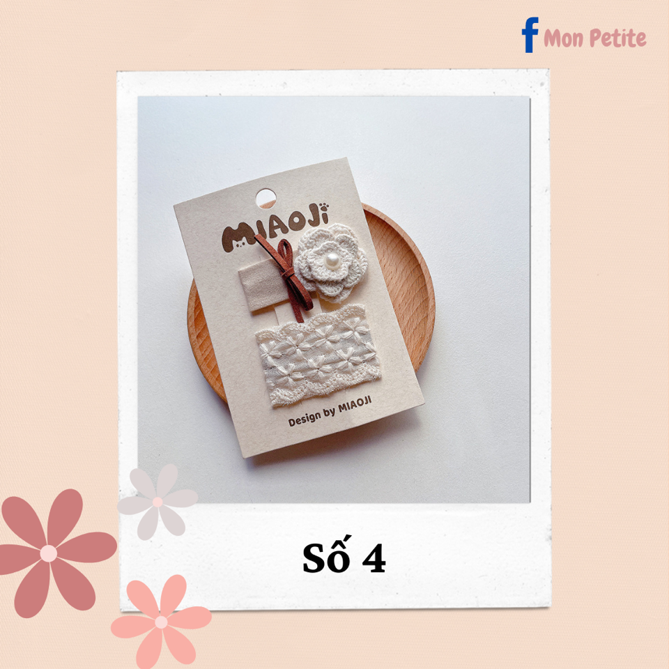 Kẹp tóc style Hàn hoa ren-duoc-ban-tai-Mon Petite