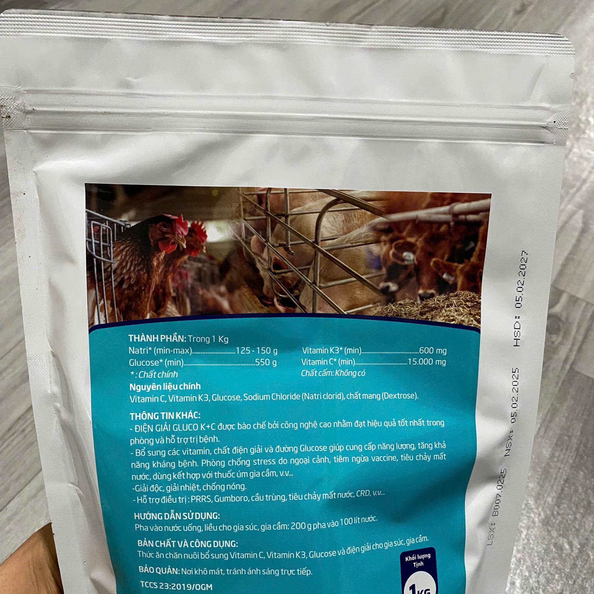 Điện giải Gluco K+C 1KG(TTP)-duoc-ban-tai-Cửa Hàng Thuốc Thú Y Lanh Luyến