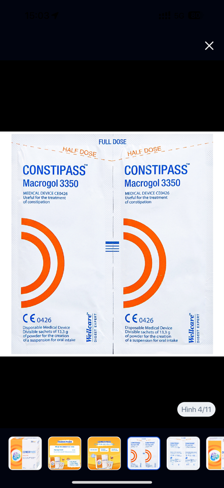 Bột nhuận tràng Constipass Wellcare (20 gói x 6.65g) cải thiện tình trạng táo bón cho người lớn và trẻ em-duoc-ban-tai-Happi’s pharmacy 