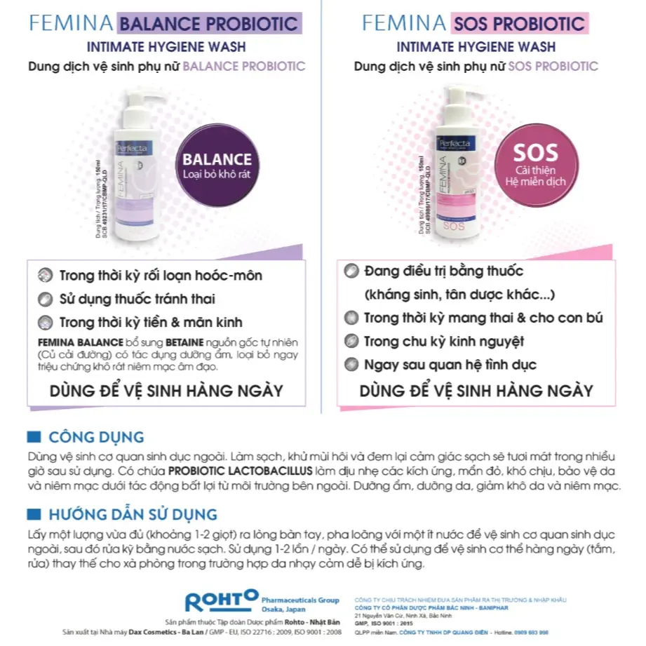 Perfecta Femina Balance – Dung Dịch Vệ Sinh Phụ Nữ (Chai 150ml-duoc-ban-tai-Happi’s pharmacy 