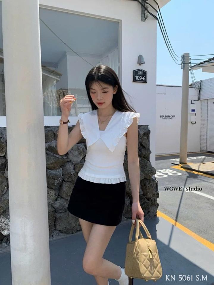 ÁO TRẮNG ĐEN BÂU ĐẮP KN-duoc-ban-tai-BASIC GIRL