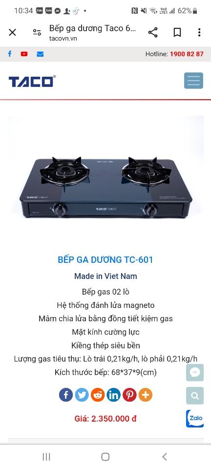 Bếp gas cao cấp Taco TC-601-duoc-ban-tai-NPP TT ĐIỆN MÁY NỘI THẤT ĐÀO GIA