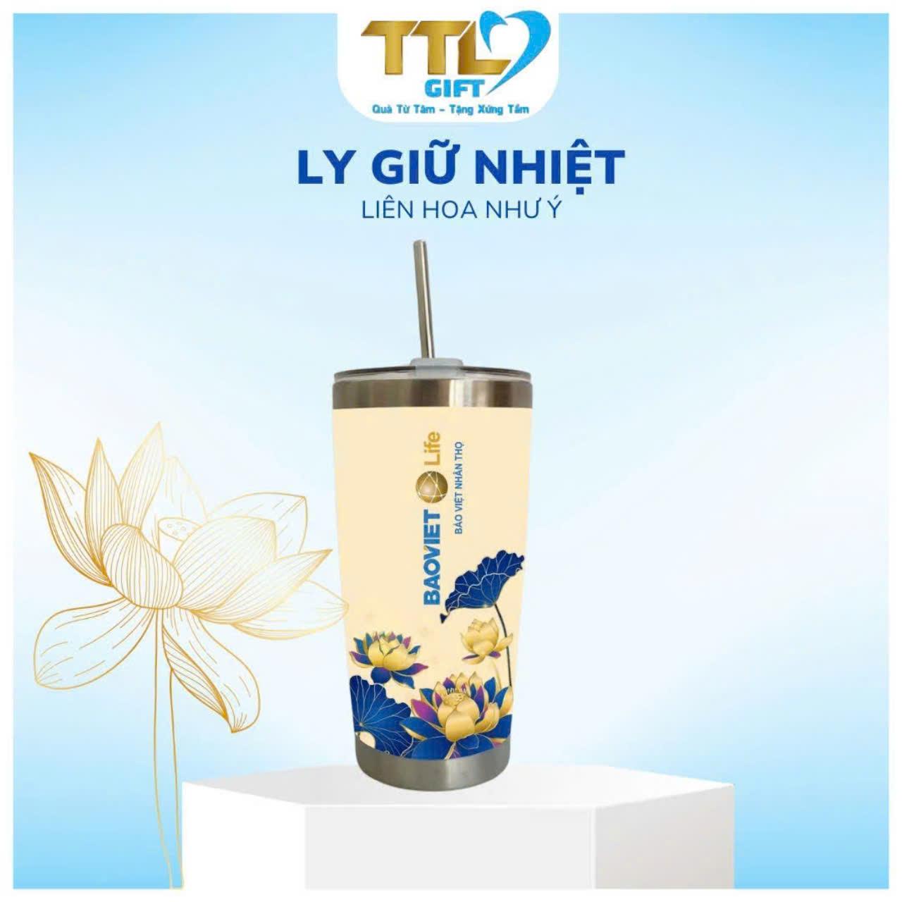 Ly giữ nhiệt liên hoa-duoc-ban-tai-TTL GIFT