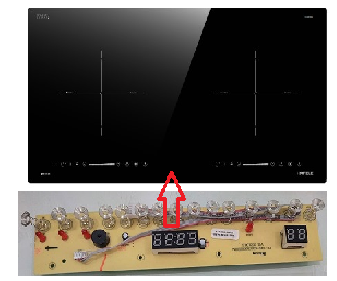 Bo hiển thị (DISPLAY BOARD PCB) Bếp Từ Đôi Hafele HC-I2732A 536.61.726 / 536.61.73X-duoc-ban-tai-CÔNG TY TNHH TM-DV 462