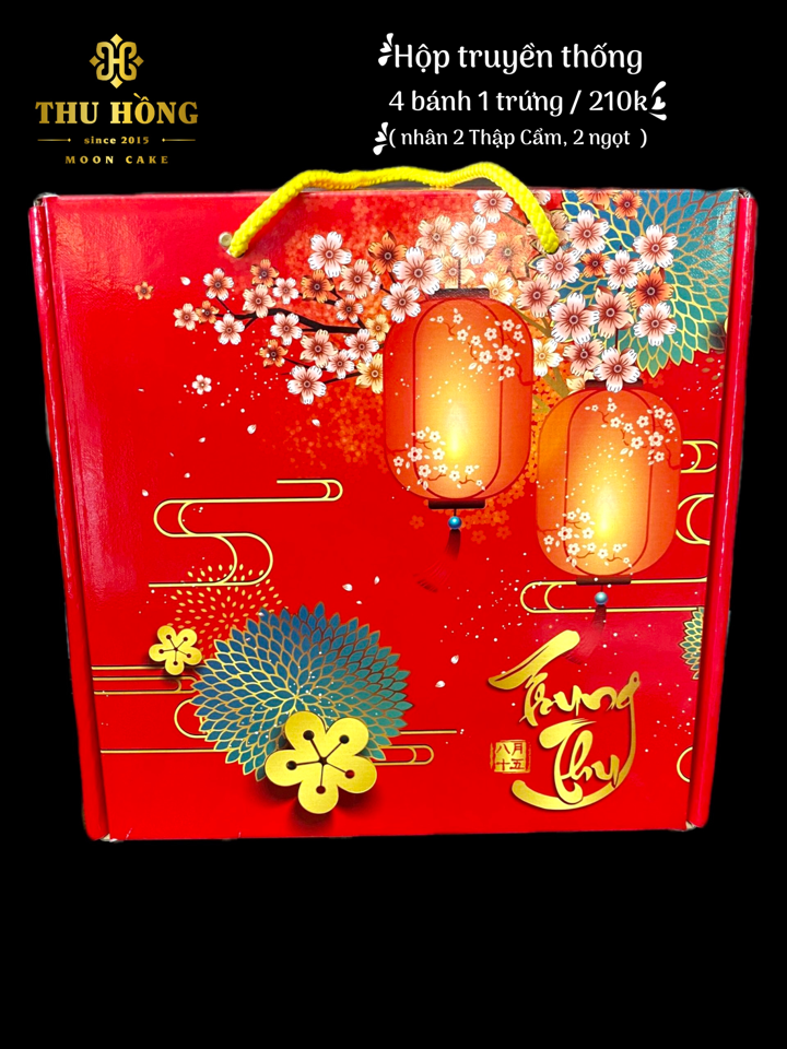 Hộp Truyền thống 4 Bánh -duoc-ban-tai-Bánh Trung Thu Tươi Thu Hồng