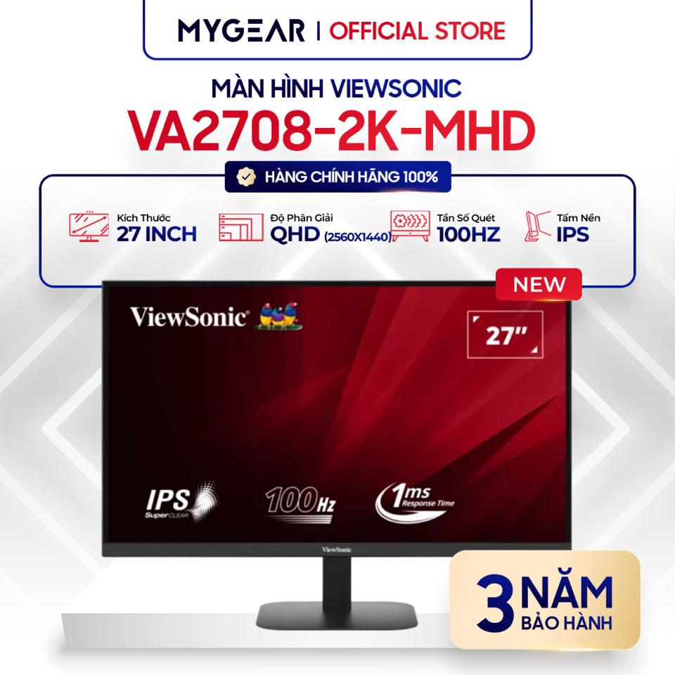 Màn Hình Văn Phòng - Viewsonic VA2708-2K-MHD 27" QHD 2K 100Hz - Chính hãng bảo hành 36 tháng-duoc-ban-tai-Xtreme PC