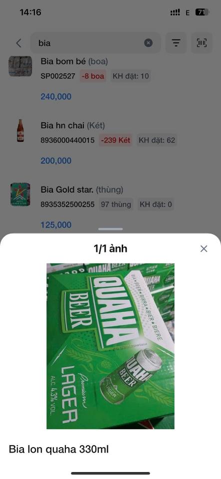 Bia lon cao QUAHA BEER-duoc-ban-tai-Cửa Hàng Tạp Hoá Luân Dung