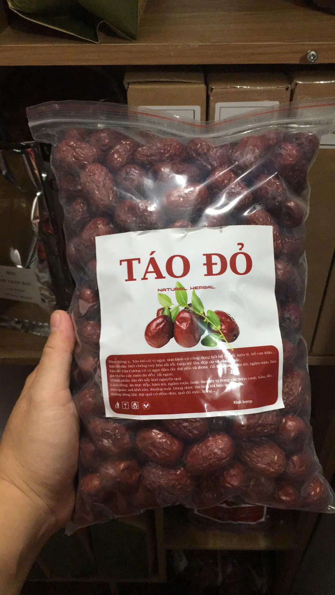 Táo đỏ Hòa Điền thượng hạng size Đại - 10-12q/lạng đóng túi 500 gram-duoc-ban-tai-Đông y Việt Phương