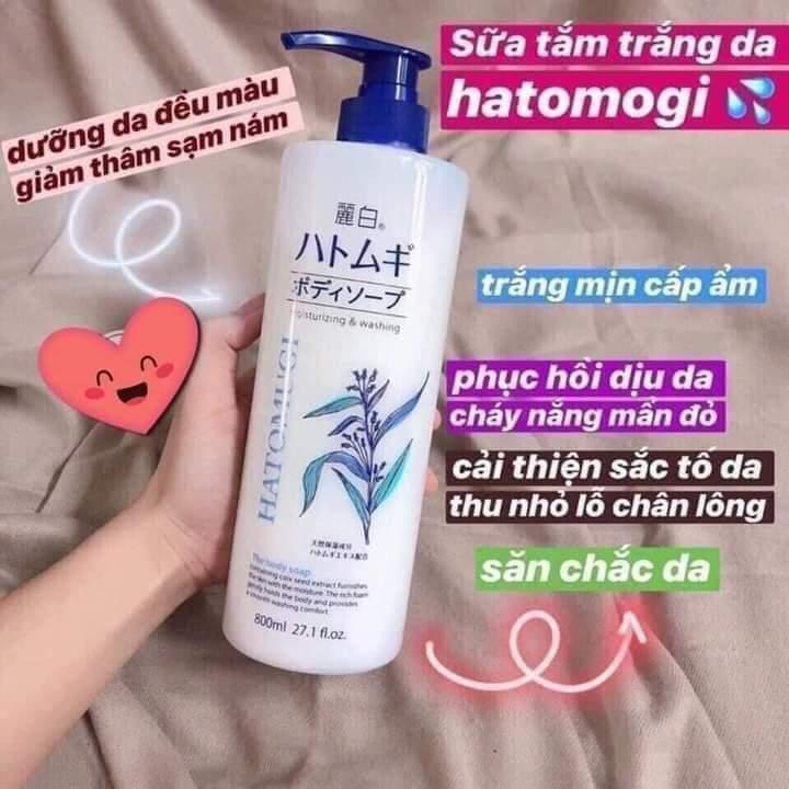 SỮA TẮM HATOMUGI NHẬT - Da mềm mướt trắng mịn -duoc-ban-tai-Mỹ phẩm Thùy Xuyên