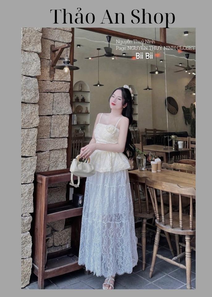 Sét kem trắng có hoa-duoc-ban-tai-Thảo An Shop