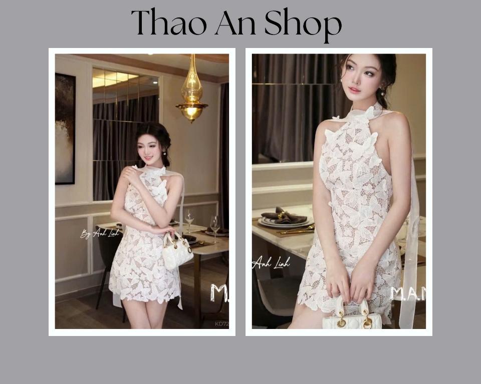 Váy ren cổ yếm -duoc-ban-tai-Thảo An Shop