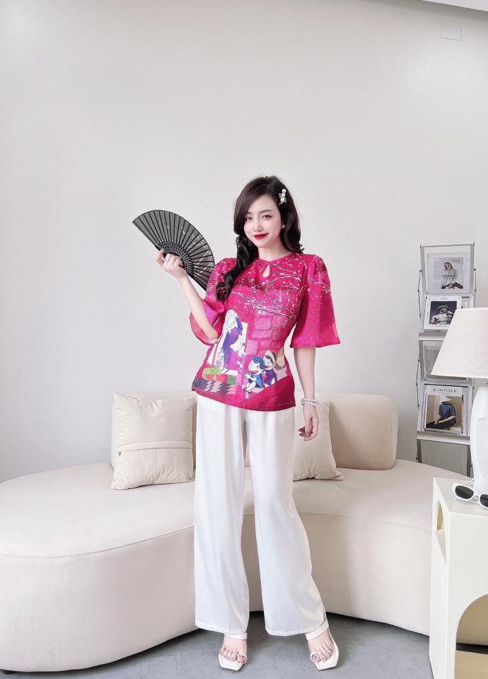 Gấm Tết hồng -duoc-ban-tai-Chan Chan shop