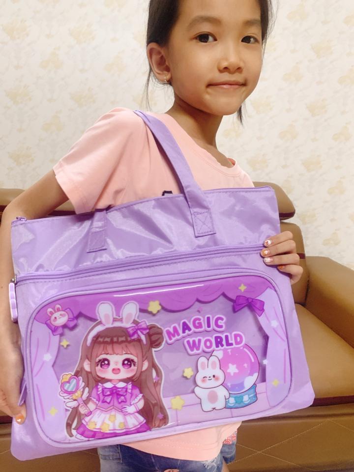 Cặp học thêm cho bé tím gấu-duoc-ban-tai-Chan Chan shop