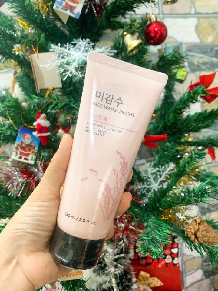 SRM THEFACESHOP Water Bright Facial Foaming Cleanser GẠO-duoc-ban-tai-Chan Chan shop