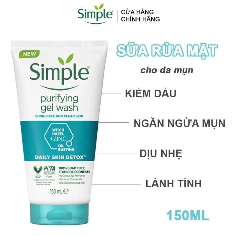 SRM Simple Purifying Gel Wash Ngừa Mụn Cho Da Nhạy Cảm-duoc-ban-tai-Chan Chan shop
