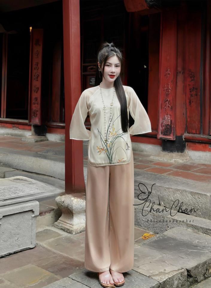 Pháp phục voan tơ in 2 màu cao cấp -duoc-ban-tai-Chan Chan shop