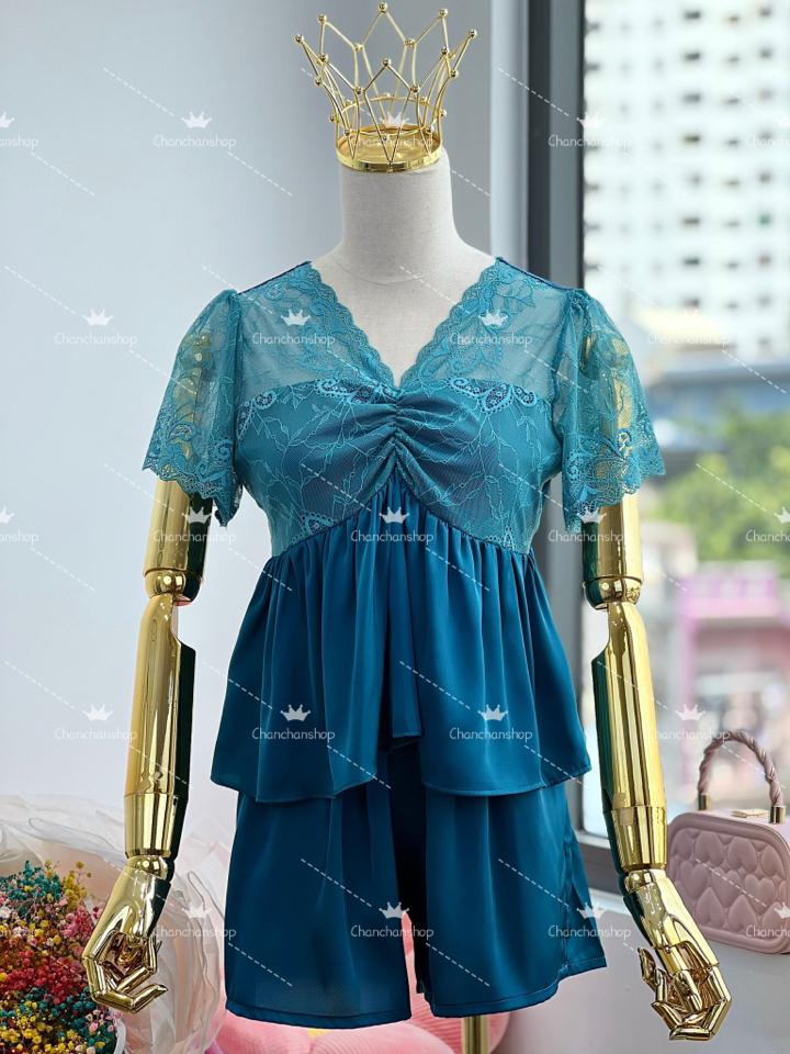 Sọt latin ren xanh đậm-duoc-ban-tai-Chan Chan shop