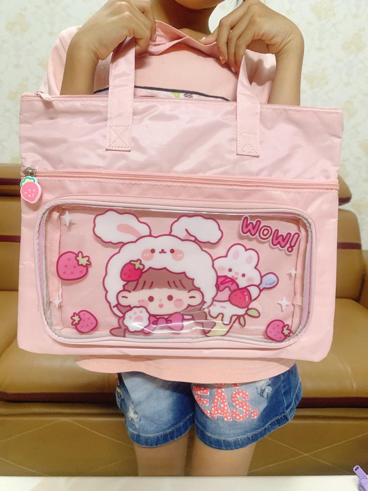 Cặp học thêm cho bé Hồng dâu -duoc-ban-tai-Chan Chan shop
