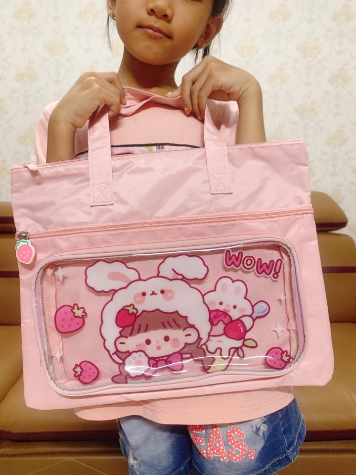 Cặp học thêm cho bé Hồng dâu -duoc-ban-tai-Chan Chan shop