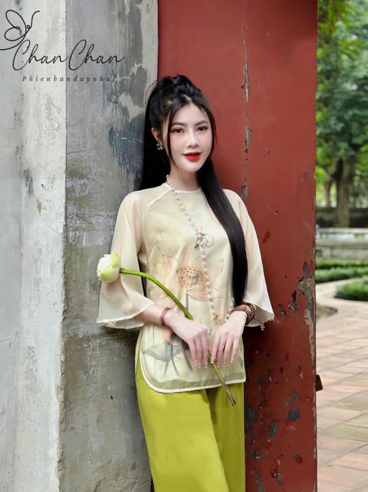 Pháp phục voan tơ in 2 màu cao cấp -duoc-ban-tai-Chan Chan shop
