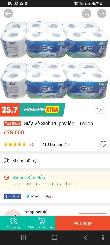Giấy vệ sinh pulppy-duoc-ban-tai-KHÁNH TRANG Company