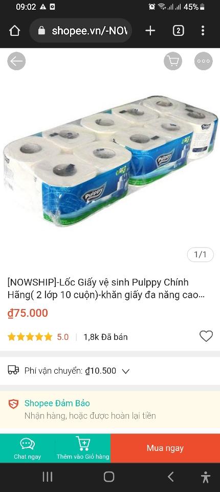 Giấy vệ sinh pulppy-duoc-ban-tai-KHÁNH TRANG Company