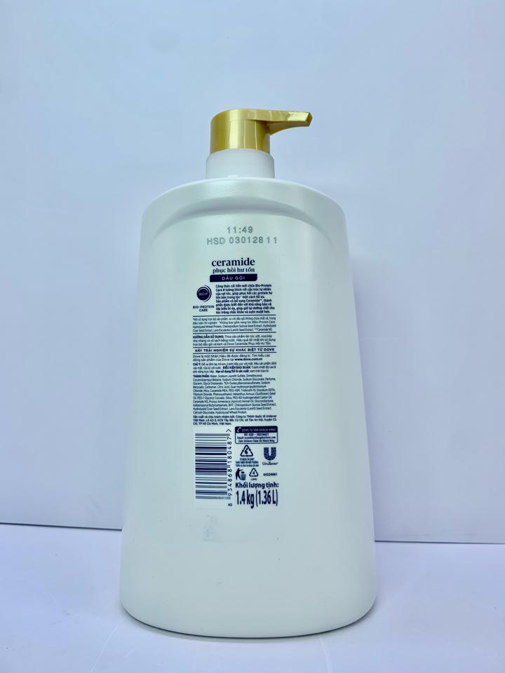 Dầu Gội Dove 1.4kg Phục Hồi - Nuôi Dưỡng Tóc Hư Tổn, Suôn Mượt Bồng Bềnh-duoc-ban-tai-MỸ PHẨM QUÂN THU