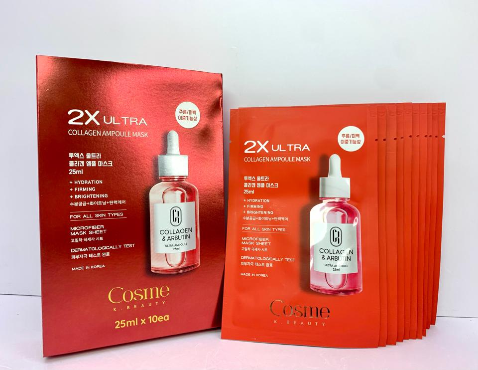 Mặt Nạ Giấy COSME 2X Ultra Collagen Ampoule Mask – Dưỡng Trắng Cao Cấp-duoc-ban-tai-MỸ PHẨM QUÂN THU