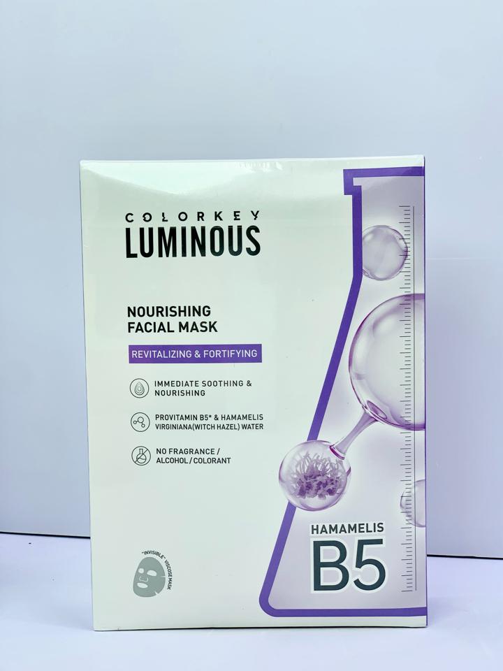 MẶT NẠ GIẤY COLORKEY LUMINOUS VITAMIN B5 – PHỤC HỒI & DƯỠNG ẨM CHO LÀN DA HOÀN HẢO-duoc-ban-tai-MỸ PHẨM QUÂN THU