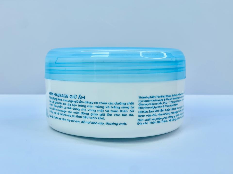 KEM MÁT-XA DƯỠNG ẨM DESSY 200G – CẤP ẨM & NUÔI DƯỠNG DA MỀM MƯỢT ✨💧-duoc-ban-tai-MỸ PHẨM QUÂN THU