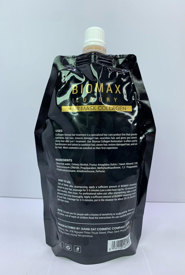 KEM HẤP (Ủ) BIOMAX COLLAGEN KERATIN PHỤC HỒI TÓC - 600ML-duoc-ban-tai-MỸ PHẨM QUÂN THU