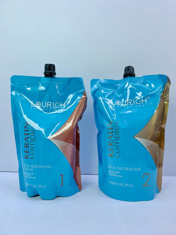 CẶP THUỐC DUỖI ÉP TÓC THẲNG PHỤC HỒI LOURICH KERATIN COMPLEX (1250ML X2) – CHUYÊN NGHIỆP SALON-duoc-ban-tai-MỸ PHẨM QUÂN THU