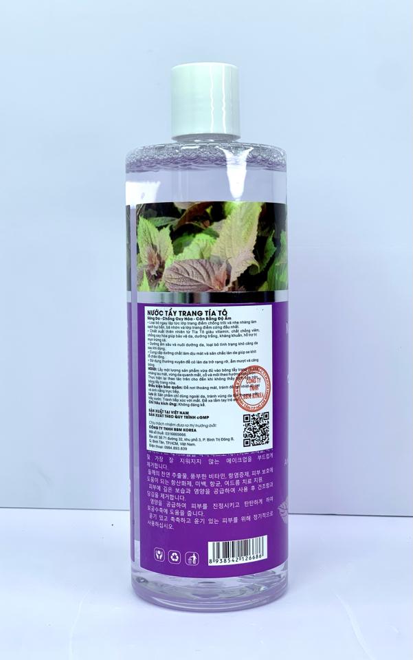 NƯỚC TẨY TRANG HOO 24H (500ML) – CHIẾT XUẤT TÍA TÔ, RAU MÁ, TRÀ XANH & B5-duoc-ban-tai-MỸ PHẨM QUÂN THU