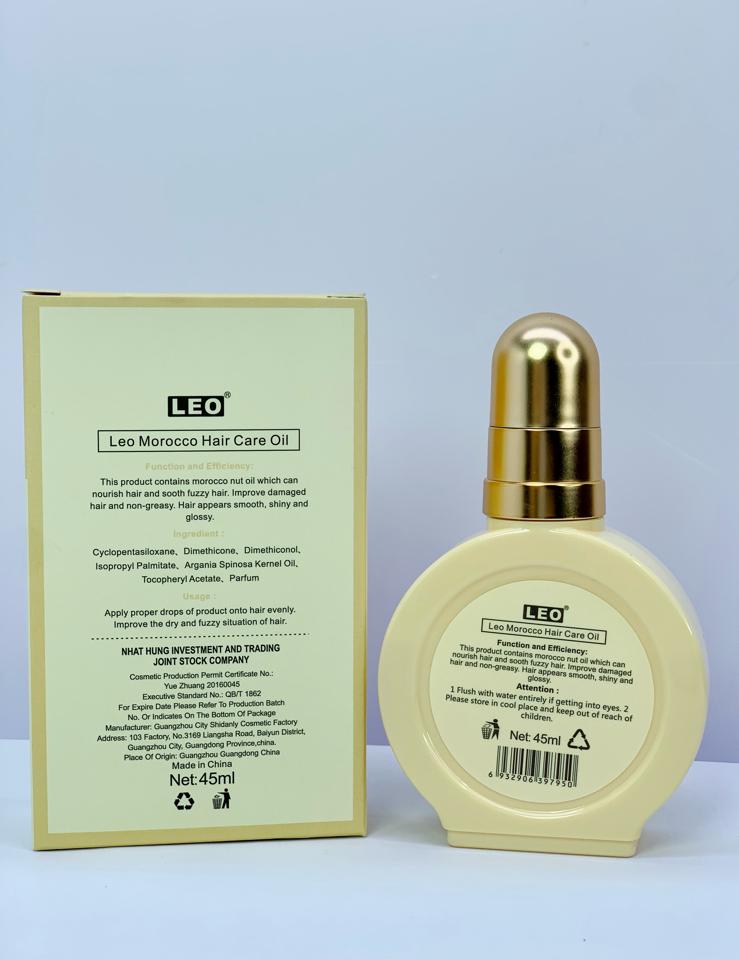 Tinh Dầu Bóng Cao Cấp LEO Prosee Morocco Hair Care Oil 45ml - Dưỡng Tóc Bóng Mượt, Suôn Mềm-duoc-ban-tai-MỸ PHẨM QUÂN THU