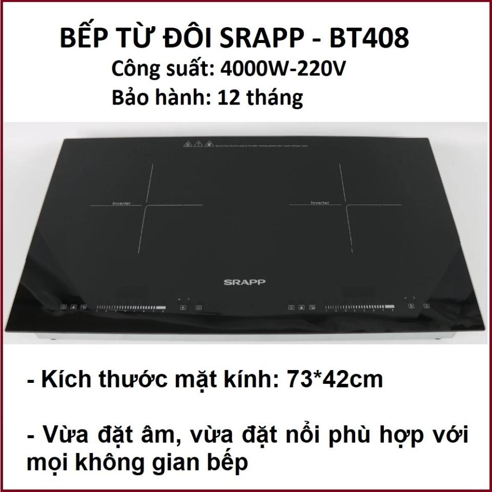 BẾP ĐIỆN TỪ ĐÔI SRAPP - BT480, INVEARTER-duoc-ban-tai-TỔNG KHO TRẦN DUNG