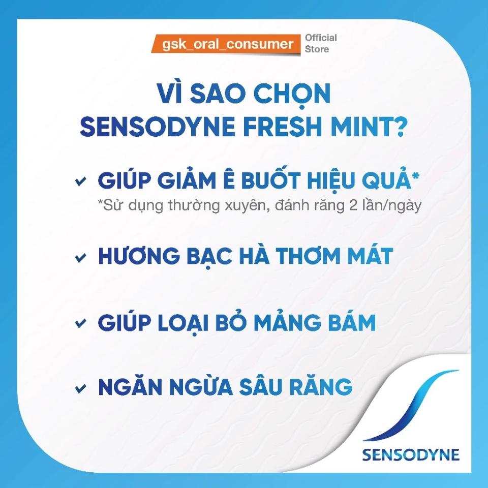 Kem Đánh Răng Sensodyne Fresh Mint Bạc Hà The Mát-duoc-ban-tai-TỔNG KHO TRẦN DUNG