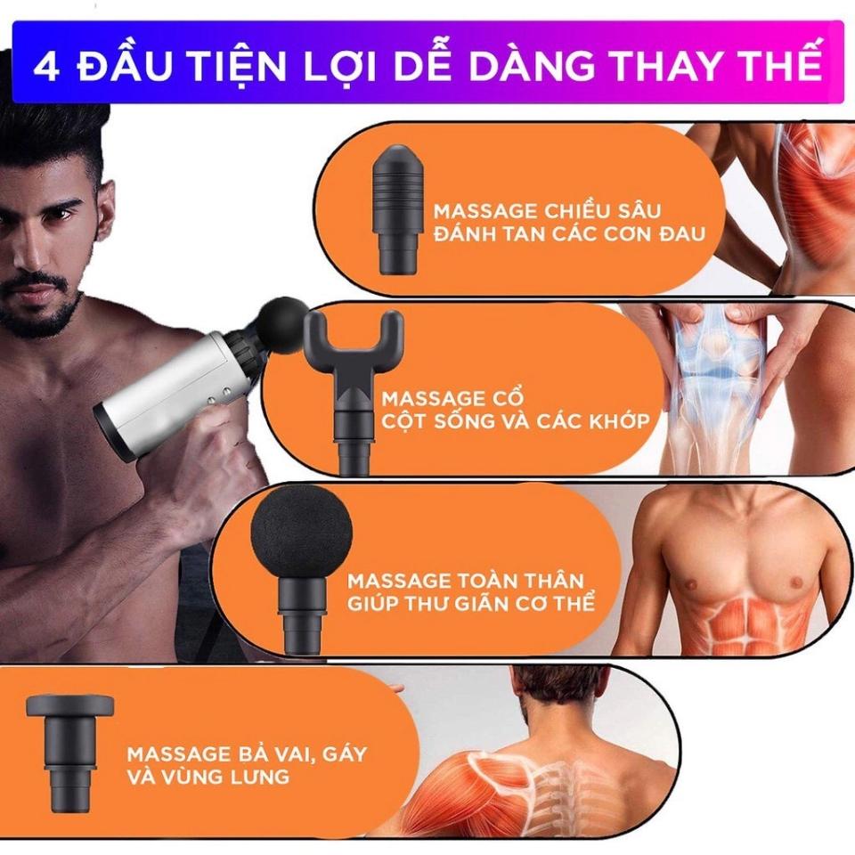 Súng Massage Đấm Lưng Cầm Tay Đa Năng - Sử Dụng Cổ Vai Gáy 4 Đầu 6 Chế Độ-duoc-ban-tai-TỔNG KHO TRẦN DUNG
