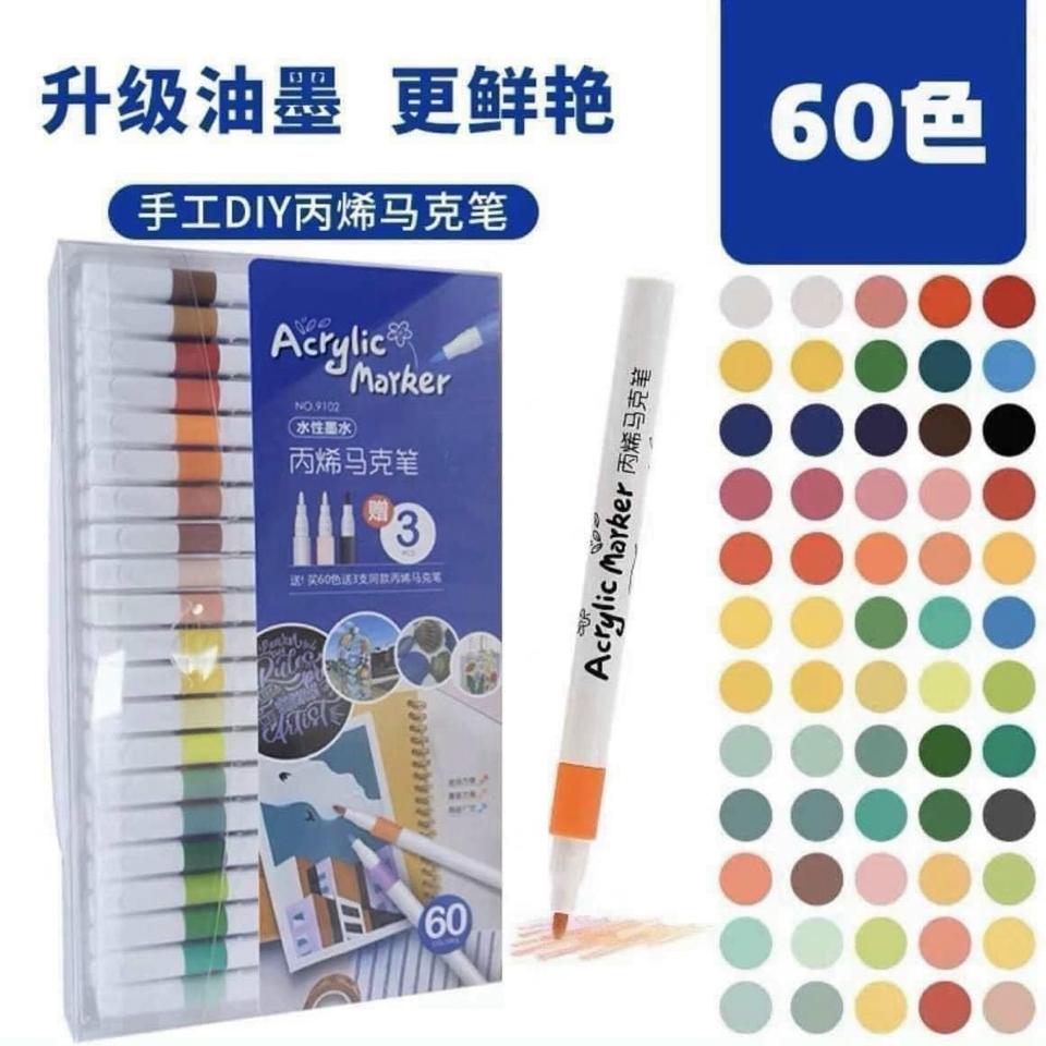 Bộ bút màu Acrylic 60 màu -duoc-ban-tai-TỔNG KHO TRẦN DUNG