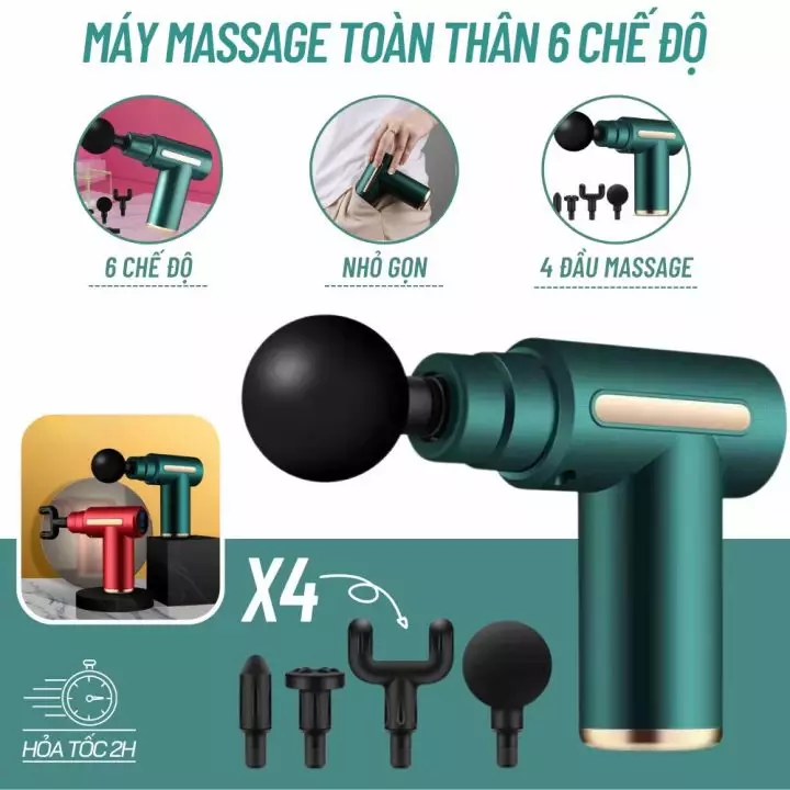 Súng Massage Đấm Lưng Cầm Tay Đa Năng - Sử Dụng Cổ Vai Gáy 4 Đầu 6 Chế Độ-duoc-ban-tai-TỔNG KHO TRẦN DUNG