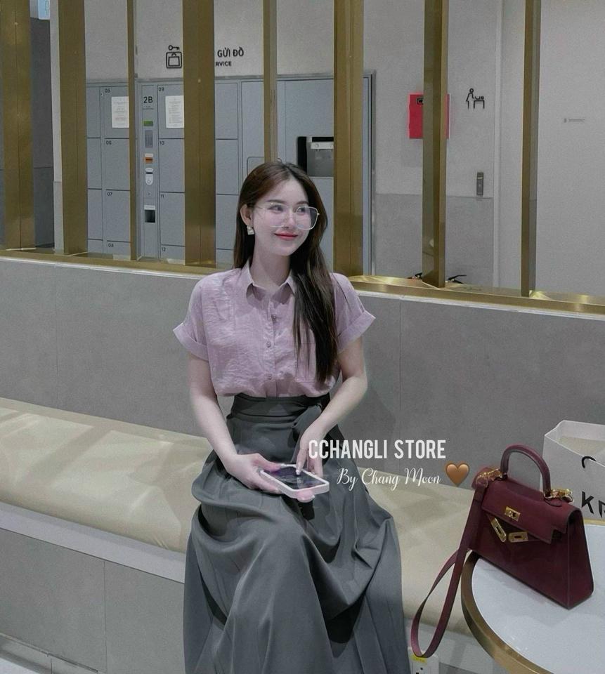 Set áo tay ngắn + chân váy dài-duoc-ban-tai-Nilasa Boutique