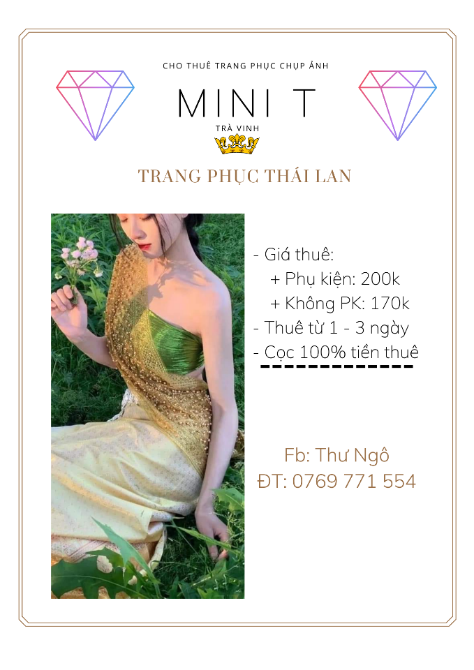 Trang phục Thái Lan-duoc-ban-tai-Tiệm nhà Bắp - Cho thuê trang phục chụp ảnh Trà Vinh