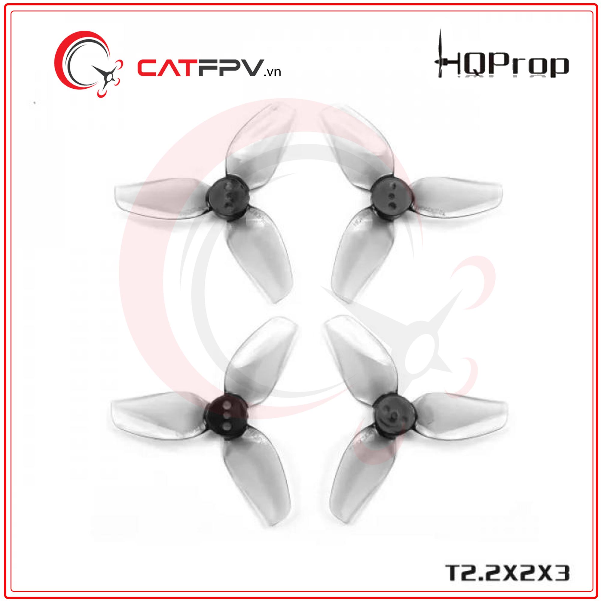 Cánh Quạt HQProp T2.2X2X3 Grey 2.2inch Dành Cho BetaFPV Pavo20 Pro – Poly Carbonate | Bộ 4 Cánh-duoc-ban-tai-CAT FPV