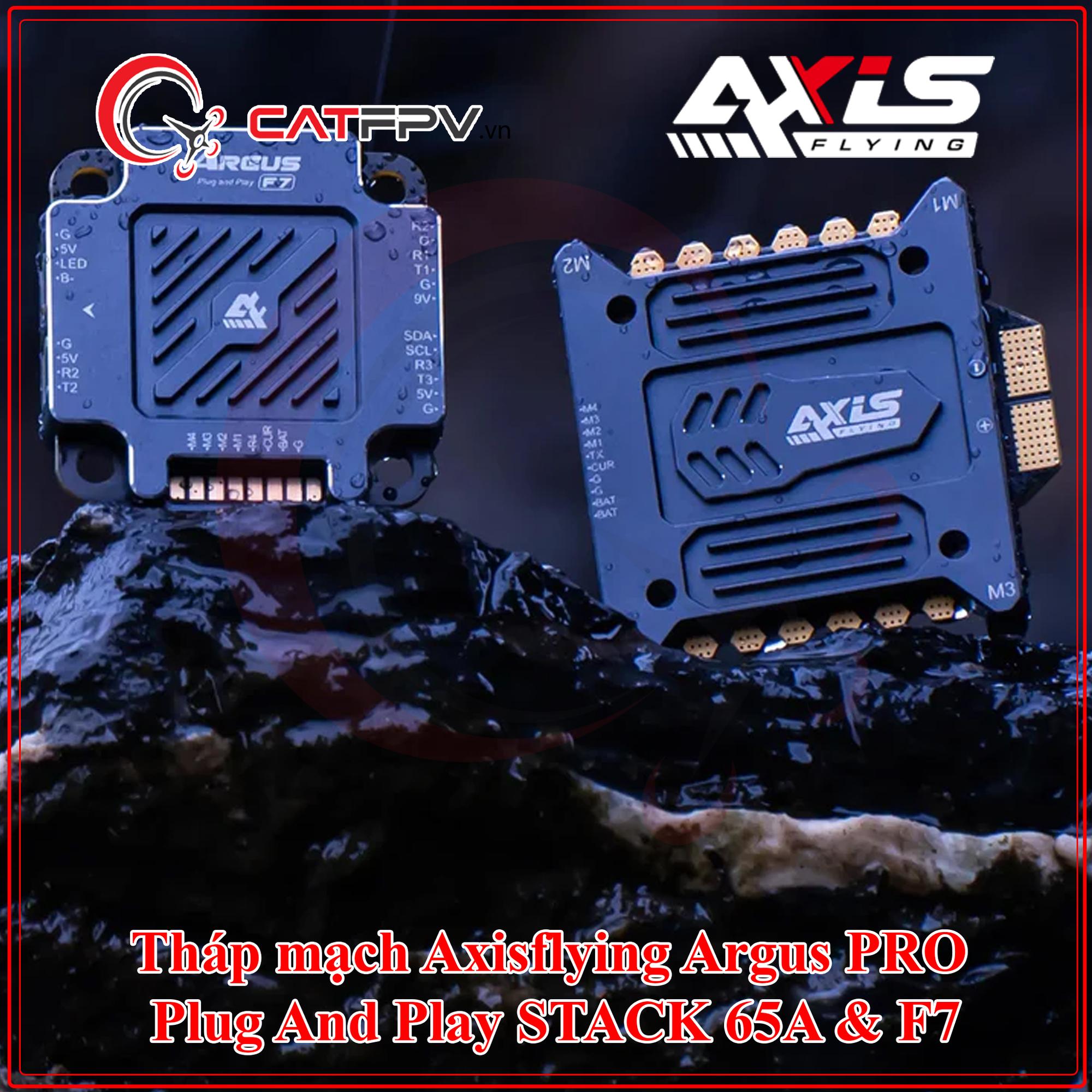 Tháp mạch Axisflying Argus PRO Plug And Play STACK 65A & F7-duoc-ban-tai-CAT FPV
