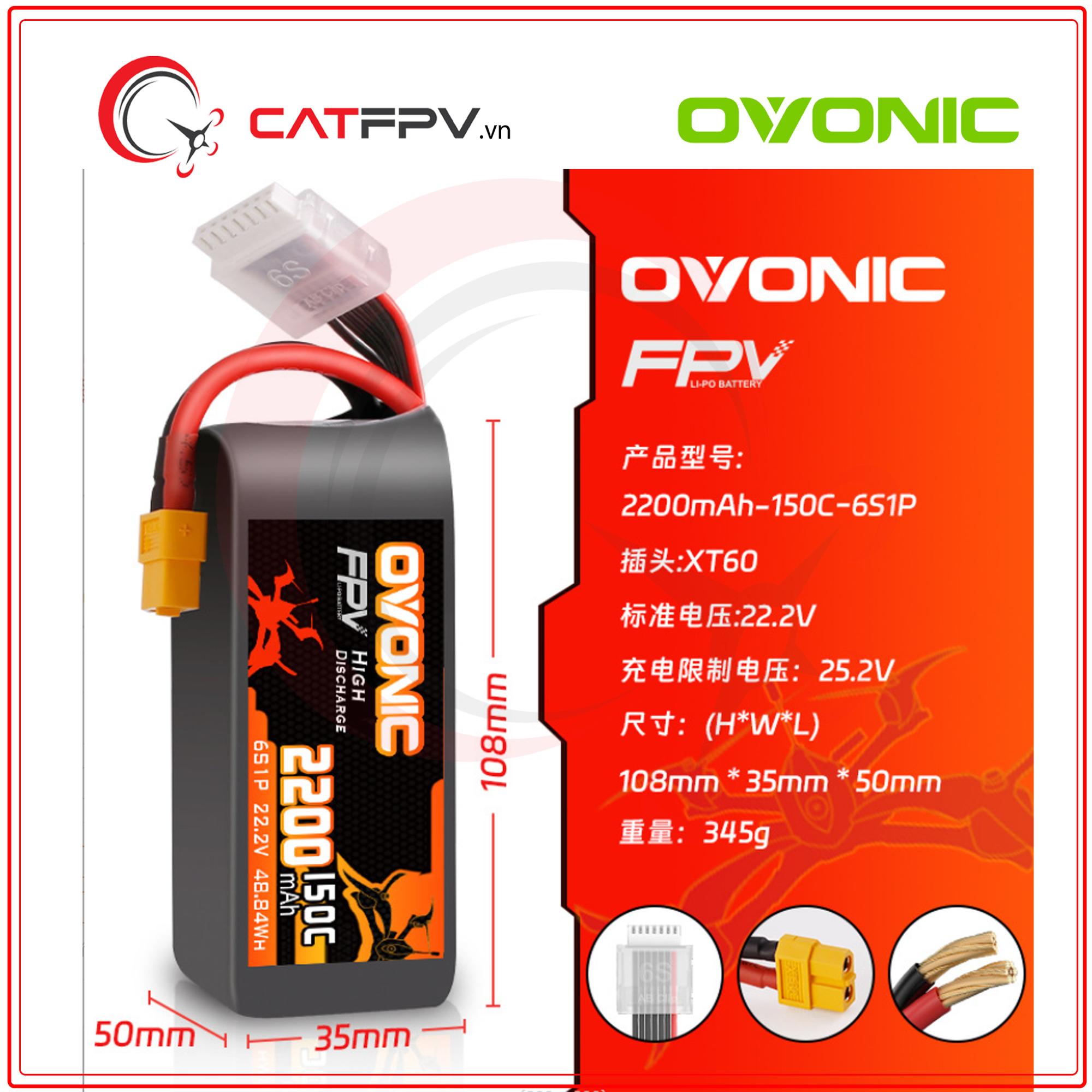Pin Ovonic 2200Mah 150C -6s-duoc-ban-tai-CAT FPV