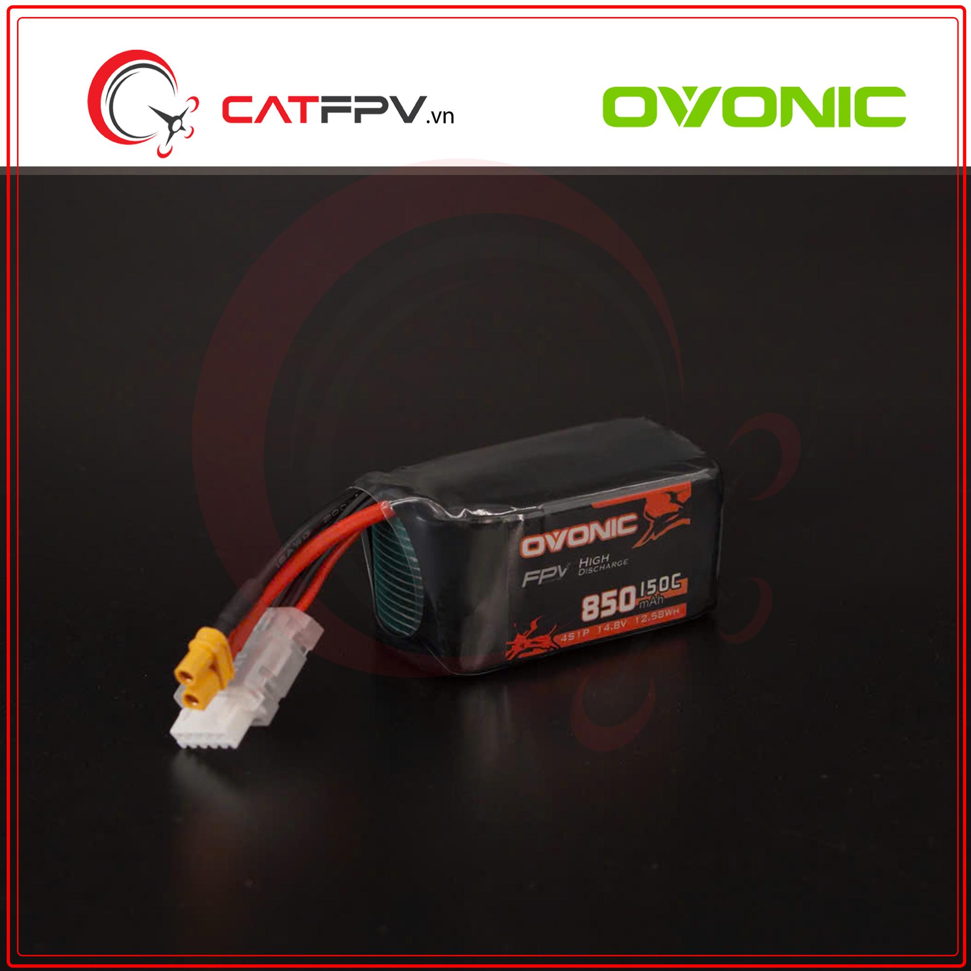 Pin Dòng Xả Cao Ovonic Pro 850mAh 4S 150C 14.8V XT30-duoc-ban-tai-CAT FPV
