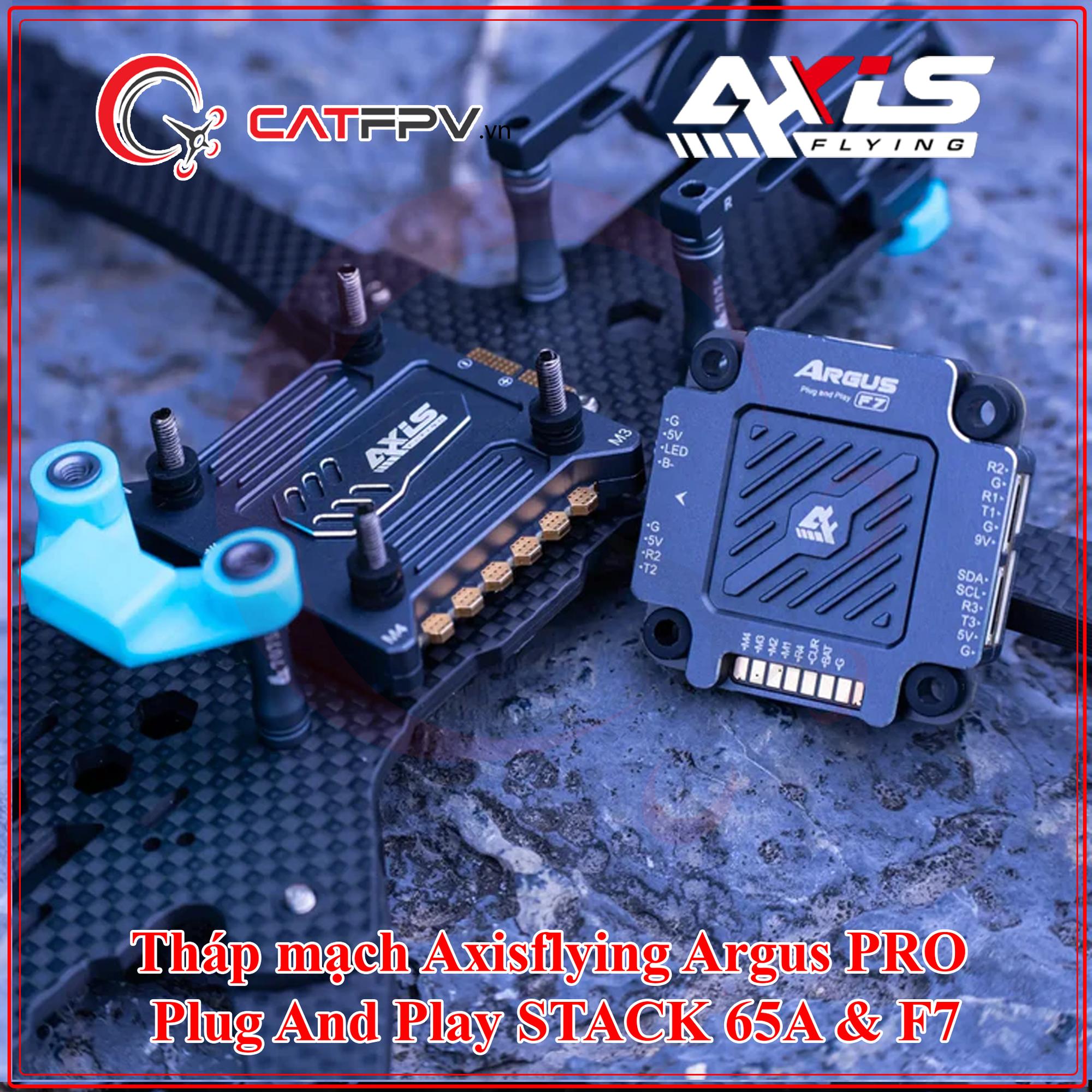 Tháp mạch Axisflying Argus PRO Plug And Play STACK 65A & F7-duoc-ban-tai-CAT FPV