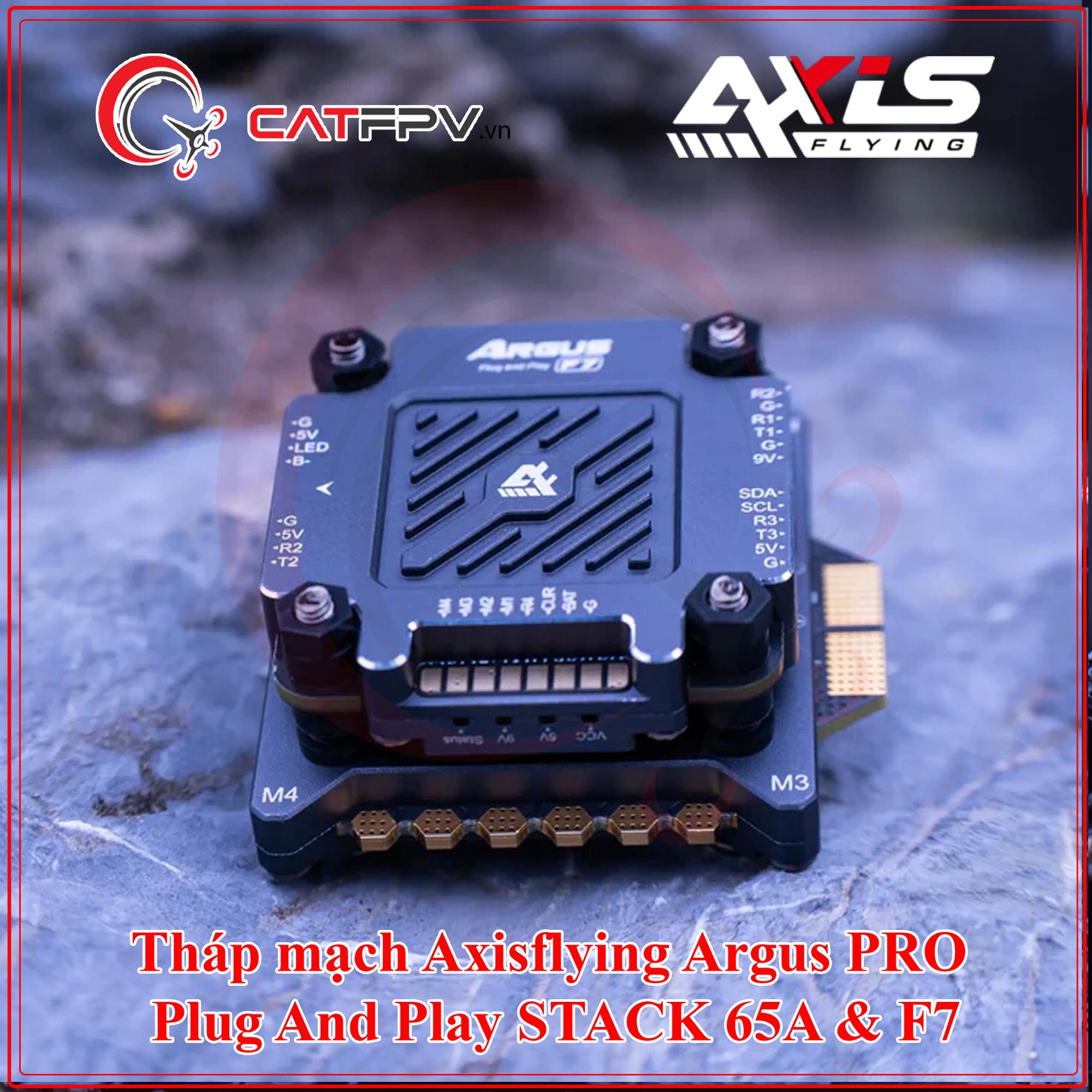 Tháp mạch Axisflying Argus PRO Plug And Play STACK 65A & F7-duoc-ban-tai-CAT FPV