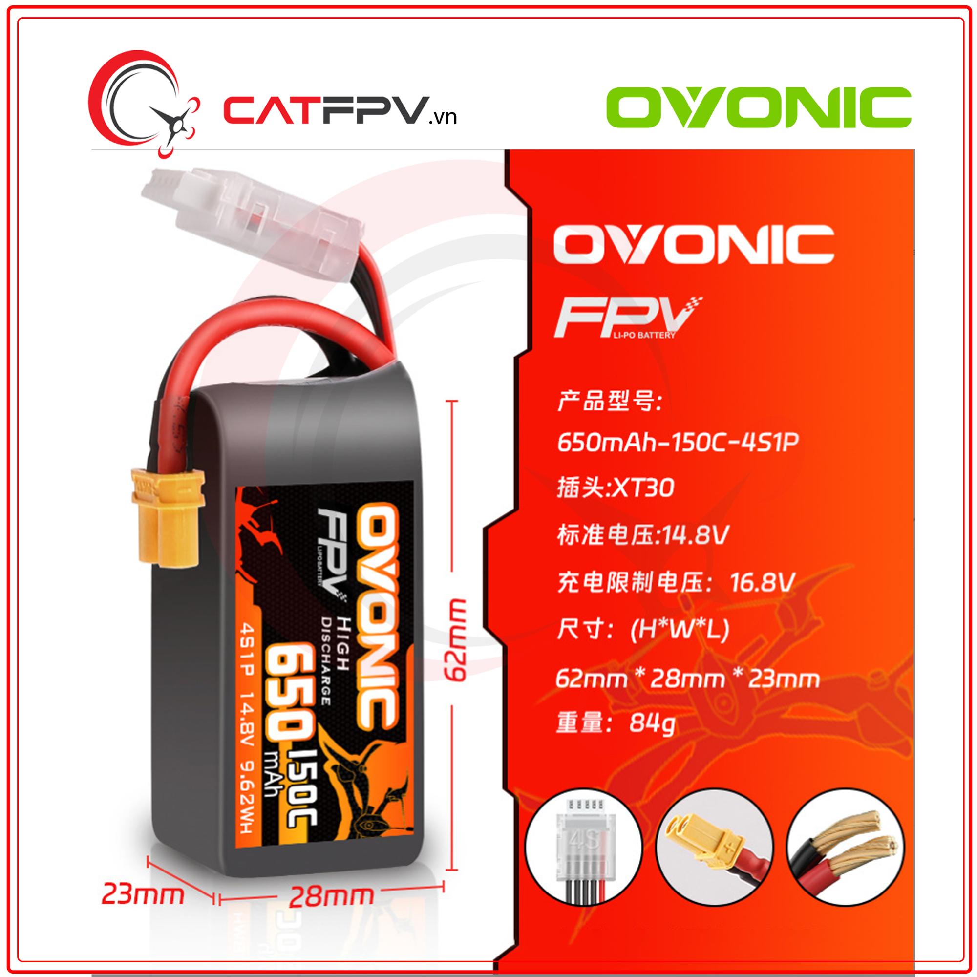 Pin Ovonic 650 -4S -150C-duoc-ban-tai-CAT FPV