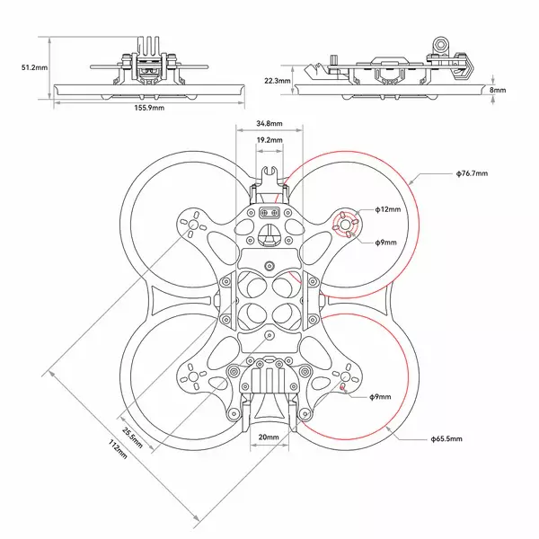 Bộ Khung BetaFPV Pavo25 V2-duoc-ban-tai-CAT FPV